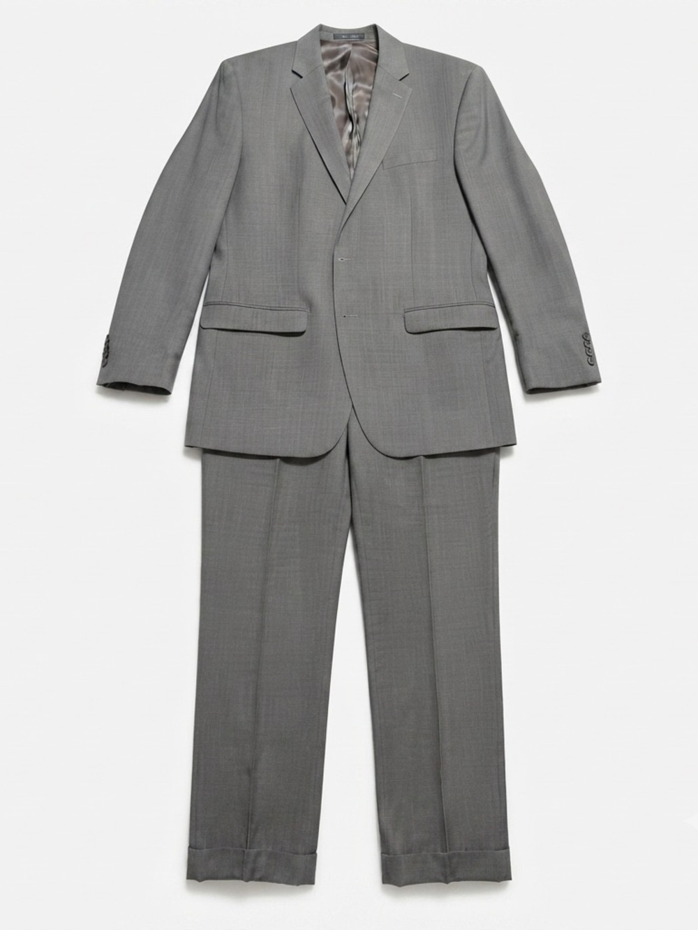 Ralph Lauren Men's 2-Piece Suit Taupe Gray brown Wool Regular 43L  40x34 Modern